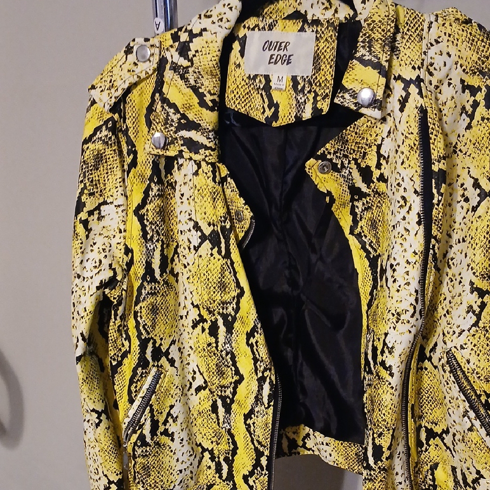 Outer Edge Yellow Snake Print Jacket